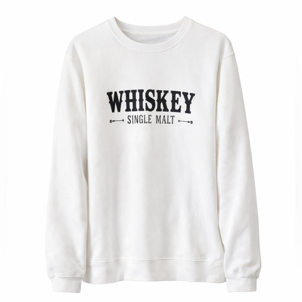 Love For Humanity Whiskey Single Malt White Sweatshirt Size Small